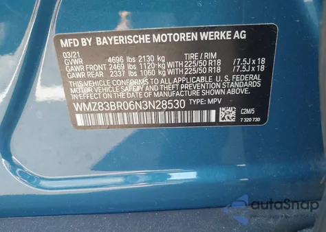 2022 Mini Countryman Cooper S z USA, uszkodzony, nr VIN WMZ83BR06N3N28530